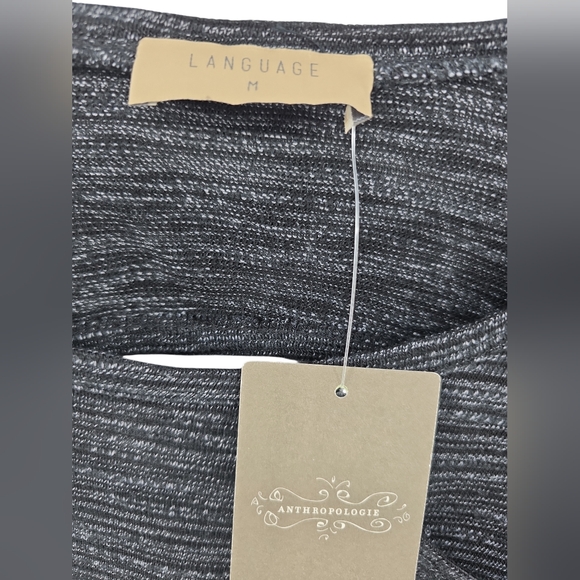 Language NWT Anthropologie Dip Dyed Top Size Medium in Cream & Gray Size - Picture 5 of 10